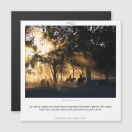 Philippians 4:19-20-kaart voor PROSPERITY SCRIPIX- Magnetische Uitnodiging