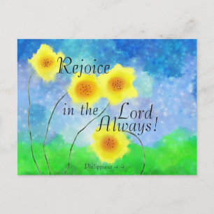 Philippians 4:4, Rejoice in the Lord Altijd Briefkaart