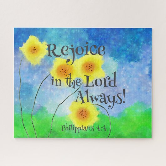Philippians 4:4, Rejoice in the Lord Altijd Legpuzzel (Horizontaal)