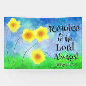 Philippians 4:4, Rejoice in the Lord Altijd Spandoek (Horizontaal)