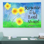 Philippians 4:4, Rejoice in the Lord Altijd Spandoek (Beurs)