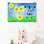 Philippians 4:4, Rejoice in the Lord Altijd Spandoek (Insitu)