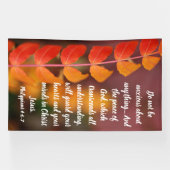 Philippians 4:6–7 Autumn Peace Scripture Design Spandoek (Horizontaal)