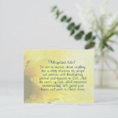 Philippians 4:6-7 De vrede van God, Bijbelse Verse Feestdagenkaart (Staand voorkant)