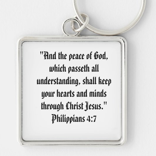 Philippians 4:7 sleutelhanger (Voorkant)