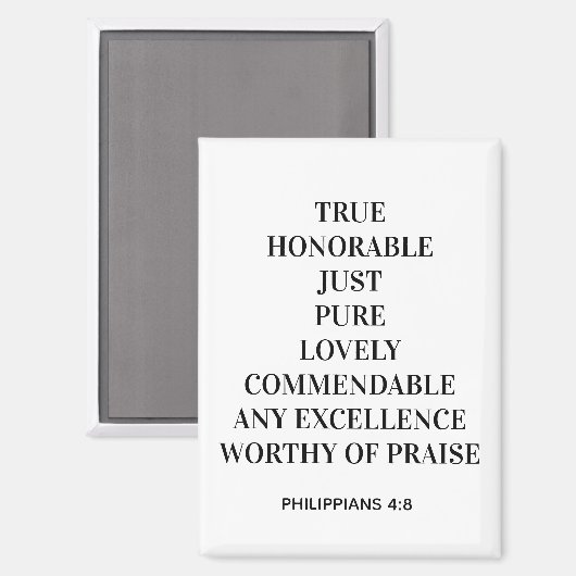 Philippians 4:8 Magnet (Voorkant / Achterkant)