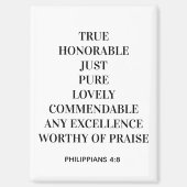 Philippians 4:8 Magnet (Voorkant)