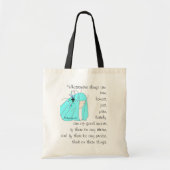 Philippians 4:8-tas tote bag (Voorkant)