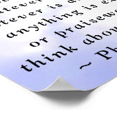 Philippians 4:8 Wat er ook is echte bijbelse versi Poster (Hoek)