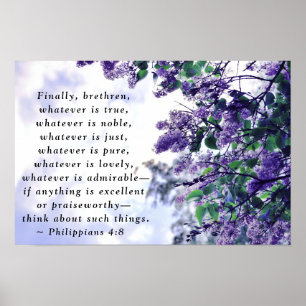 Philippians 4:8 Wat er ook is echte bijbelse versi Poster