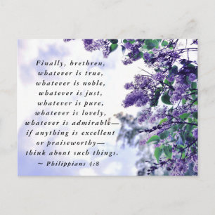 Philippians 4:8 Wat er ook is Noble Bible Verse Briefkaart