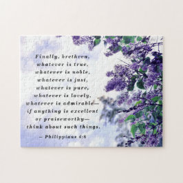 Philippians 4:8 Wat er ook is Noble Bible Verse Legpuzzel