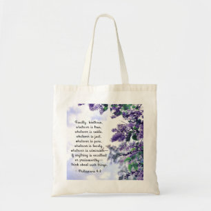 Philippians 4:8 Wat er ook maar een bijbelse bijbe Tote Bag