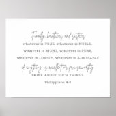 Philippians 4: 8, wat ook maar waar is, poster (Voorkant)