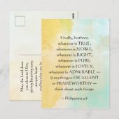 Philippians 4:8 Wat waar ook is, Briefkaart (Voorkant / Achterkant)