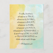 Philippians 4:8 Wat waar ook is, Briefkaart (Voorkant)