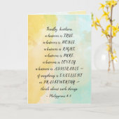 Philippians 4:8 Wat waar ook is, Kaart (Gele Bloem)