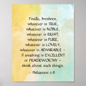 Philippians 4:8 Wat waar ook is, Poster (Voorkant)
