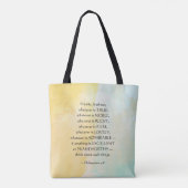 Philippians 4:8 Wat waar ook is, Tote Bag (Achterkant)