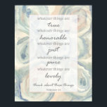 Philippians 4 8 Whatever Things Are True Oysters Poster<br><div class="desc">A Christian home decor themed poster print featuring a favorite scripture from the Bible book of Philippians 4:8 "whatever things are true... " and decorated with a border of oyster shells hand painted with watercolor in soft seaside shades. Try this design on a card, postcard, or other items Zazzle offers!...</div>