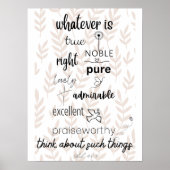Philippians 4 Wat het ware Poster ook is (Voorkant)