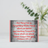 Philippians Bijbelvers Eén ding dat ik doe is Briefkaart (Staand voorkant)