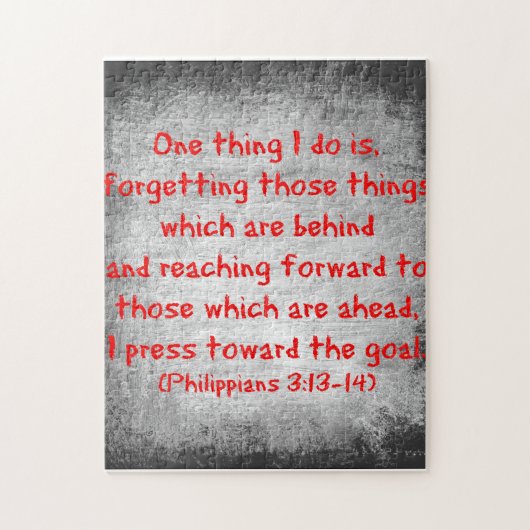 Philippians Bijbelvers Eén ding dat ik doe is Legpuzzel (Verticaal)