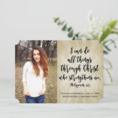 Philippians Christelijk Bijbelfoto Afstuderen Kaart (Staand voorkant)