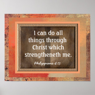 Philippiansen 4:13-kunstprint poster
