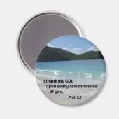 Philippiërs 1:3 Ik dank mijn God voor alle Magneet (Voorkant / Achterkant)
