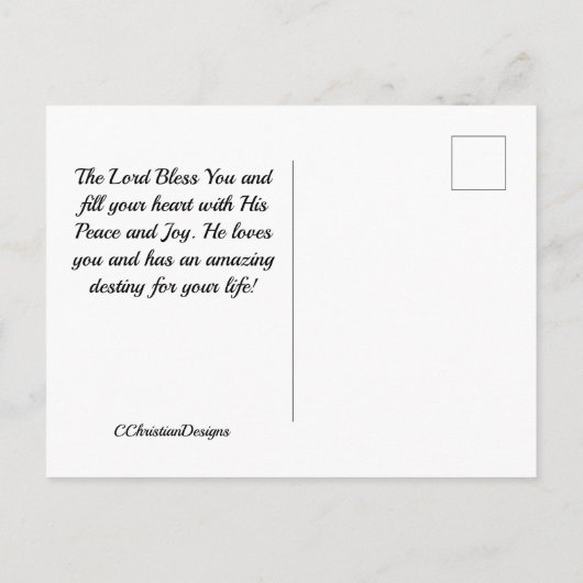 Philippiërs 1:6 Hij is begonnen met een goed werk  Briefkaart (Achterkant)