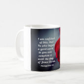 Philippiërs 1:6 Ik heb vertrouwen in deze Bijbelse Koffiemok (Voorkant links)