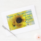 Philippiërs 4:4 Rejoice in the Lord Altijd! Bijbel Rechthoekige Sticker (Envelop)