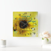 Philippiërs 4:4 Rejoice in the Lord Altijd! Bijbel Vierkante Klok (Huis)