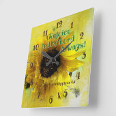 Philippiërs 4:4 Rejoice in the Lord Altijd! Bijbel Vierkante Klok (Hoek)