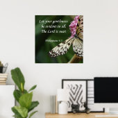 Philippiërs 4:5 vlinderbloemen poster (Thuiskantoor)