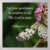 Philippiërs 4:5 vlinderbloemen poster (Voorkant)