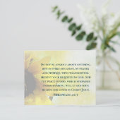 Philippiërs 4:6-7 Maak je geen zorgen over iets Briefkaart (Staand voorkant)