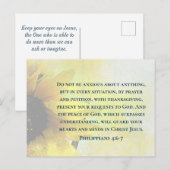 Philippiërs 4:6-7 Maak je geen zorgen over iets Briefkaart (Voorkant / Achterkant)