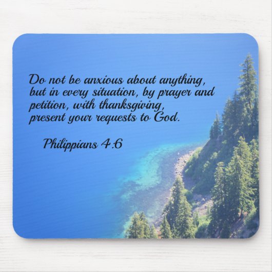 Philippiërs 4:6 Wees niet bang voor iets Muismat (Voorkant)