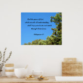 Philippiërs 4:7 en de vrede van God.... Poster (Keuken)