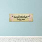 Philippiërs: God zal al je behoeftes voorzien Canvas Afdruk (Insitu (Houten vloer))