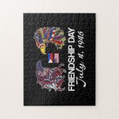 Philippine American Flag Eagles - Dag van het Vrie Legpuzzel (Verticaal)