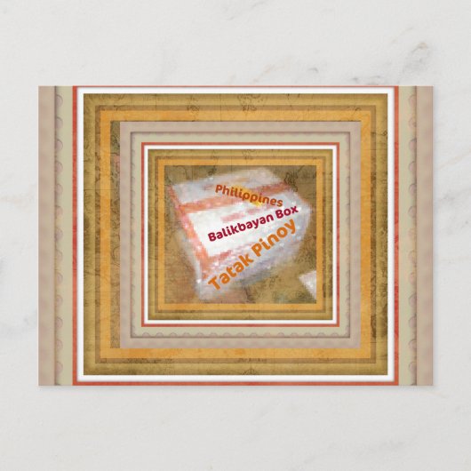 Philippine Balikbayan Box Design Briefkaart (Voorkant)