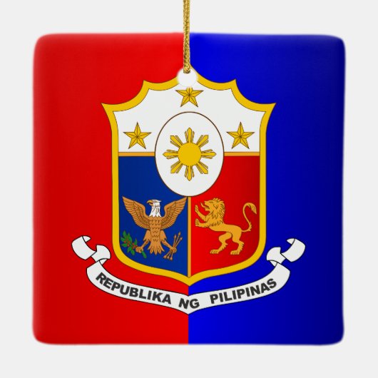 Philippine COA Keramisch Ornament (Achterkant)