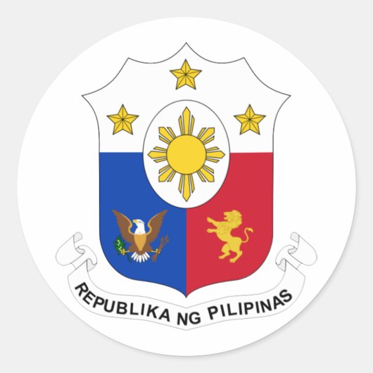 Philippine COA Ronde Sticker (Voorkant)