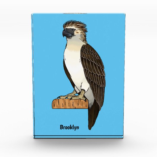 Philippine eagle bird cartoon illustration fotoblokken (Voorkant)