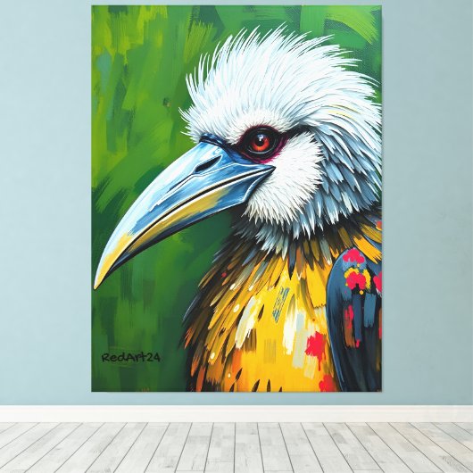 Philippine Eagle Wall Art – Endangered Species  Canvas Afdruk (Insitu (Houten vloer))