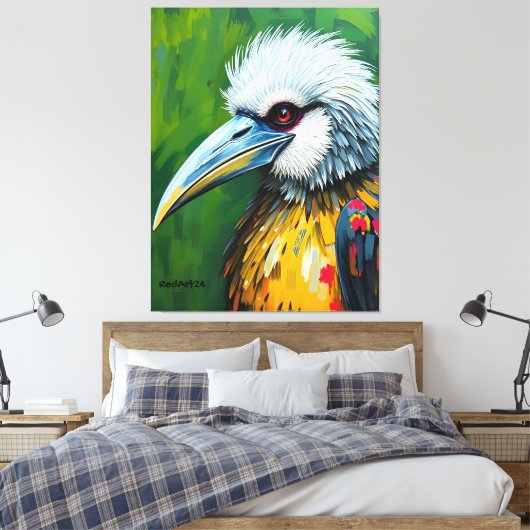 Philippine Eagle Wall Art – Endangered Species  Canvas Afdruk (Insitu (Slaapkamer))