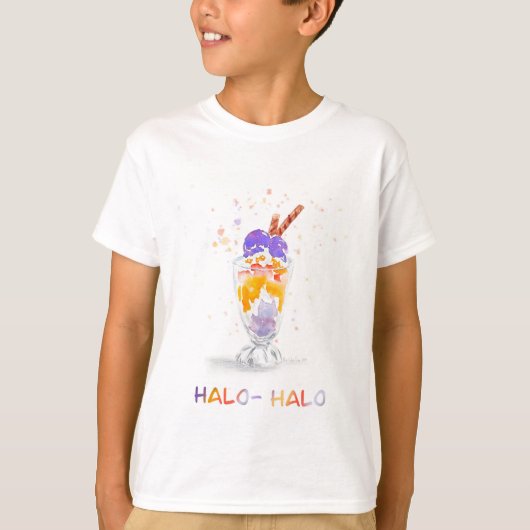 Philippine / Filipino Halo Halo Waterverf T-Shirt (Voorkant)